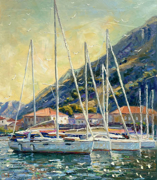 Yachts at the berth - Evgeny Chernyakovsky