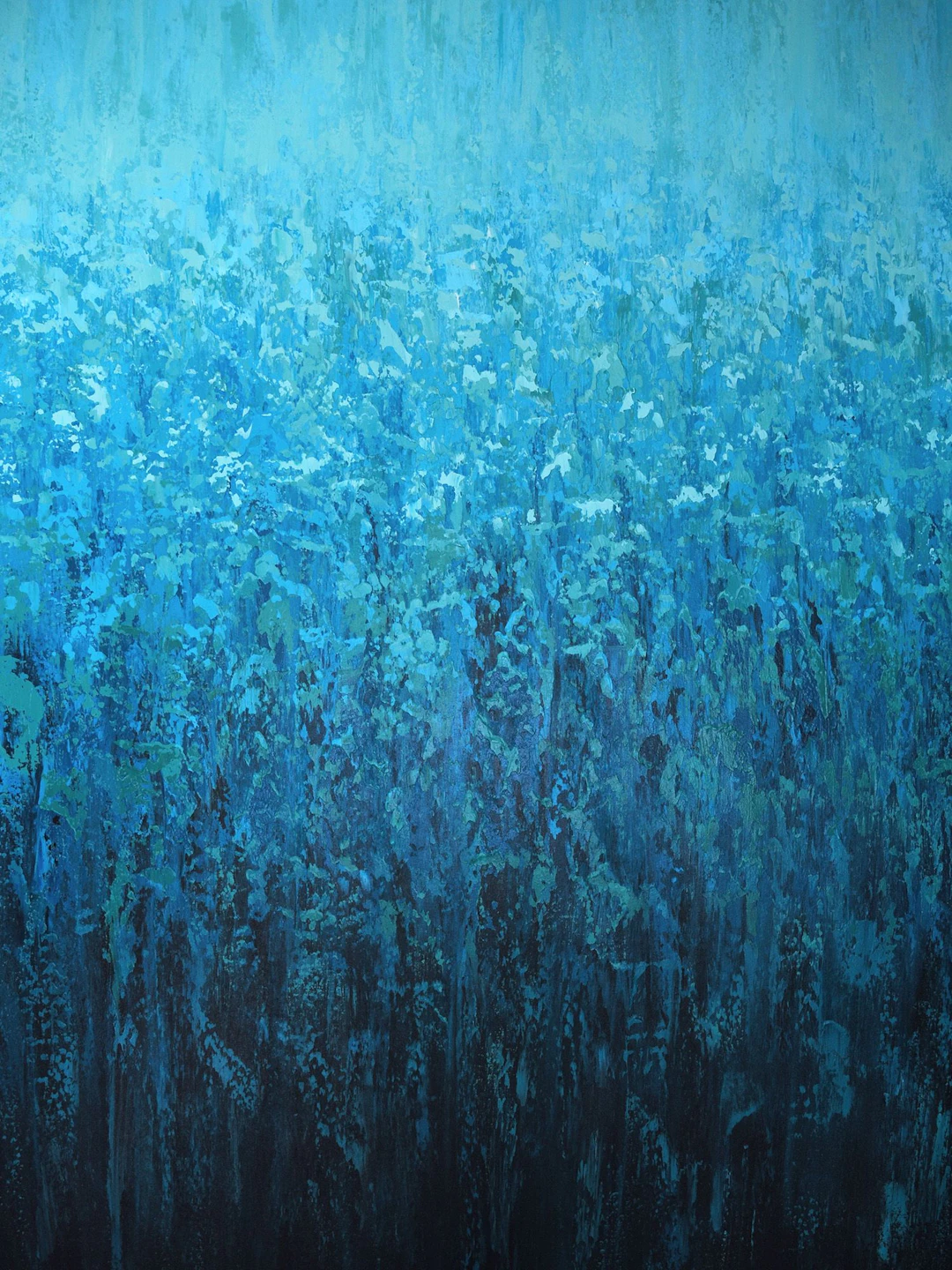 Cascading Blues - Textured Nature Abstract - Suzanne Vaughan