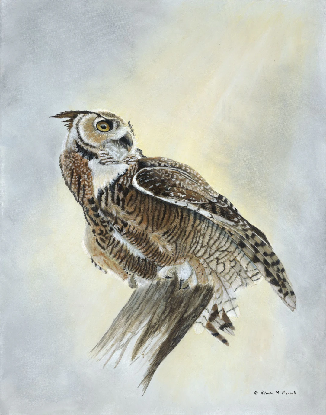 SKY HUNTER (Great Horned Owl) - Patricia Mansell