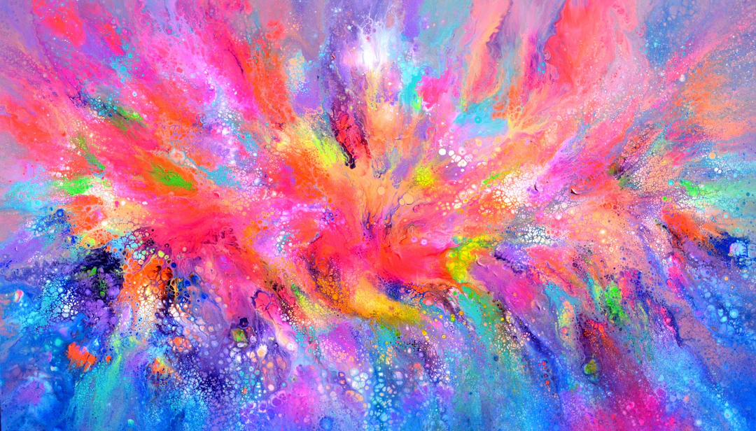 Flowing Energy 61 - Large Colorful Abstract - SOOS TIBERIU