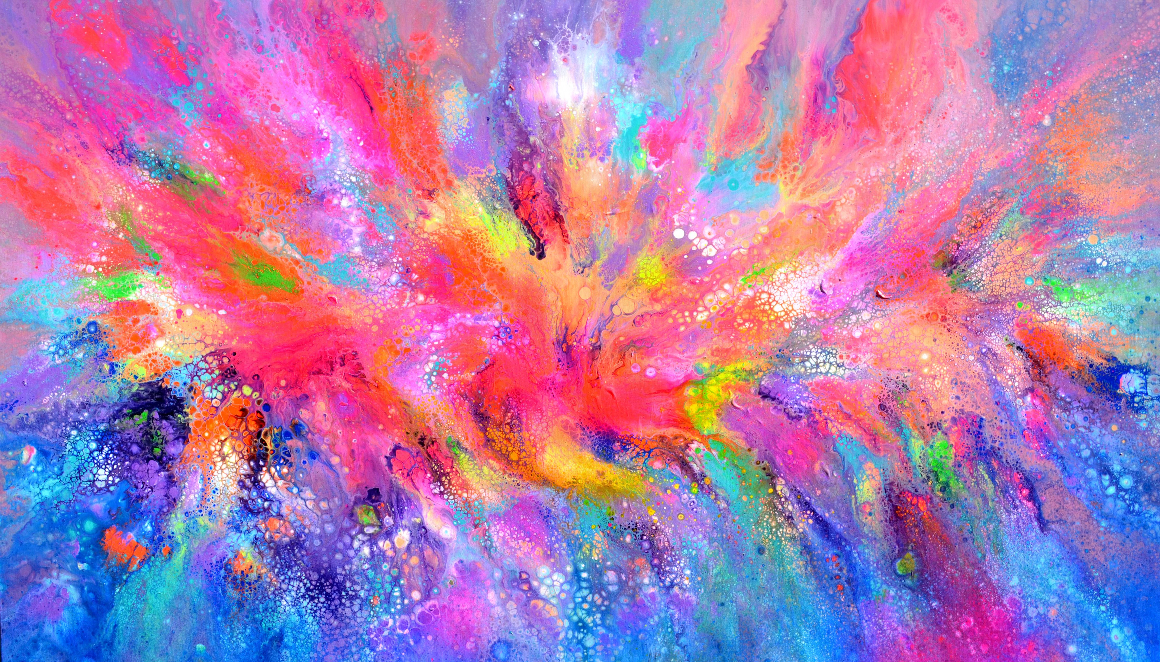 Flowing Energy 61 - Large Colorful Abstract - SOOS TIBERIU