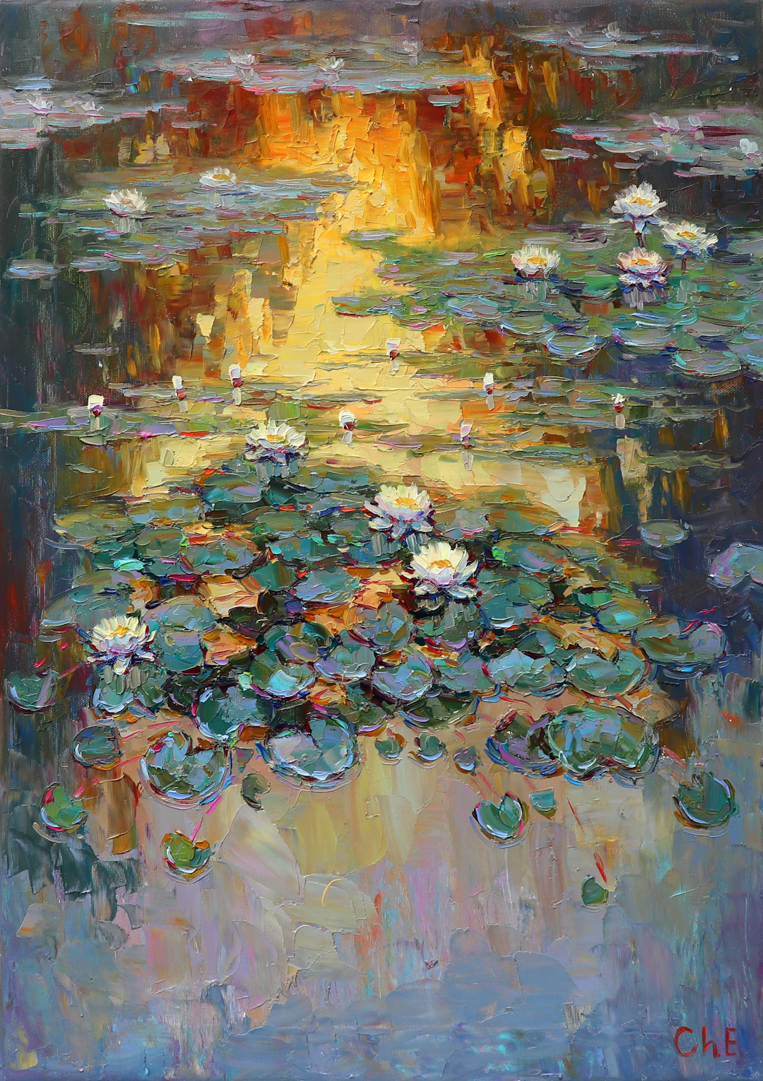"" Evening lilies"" - Evgeny Chernyakovsky