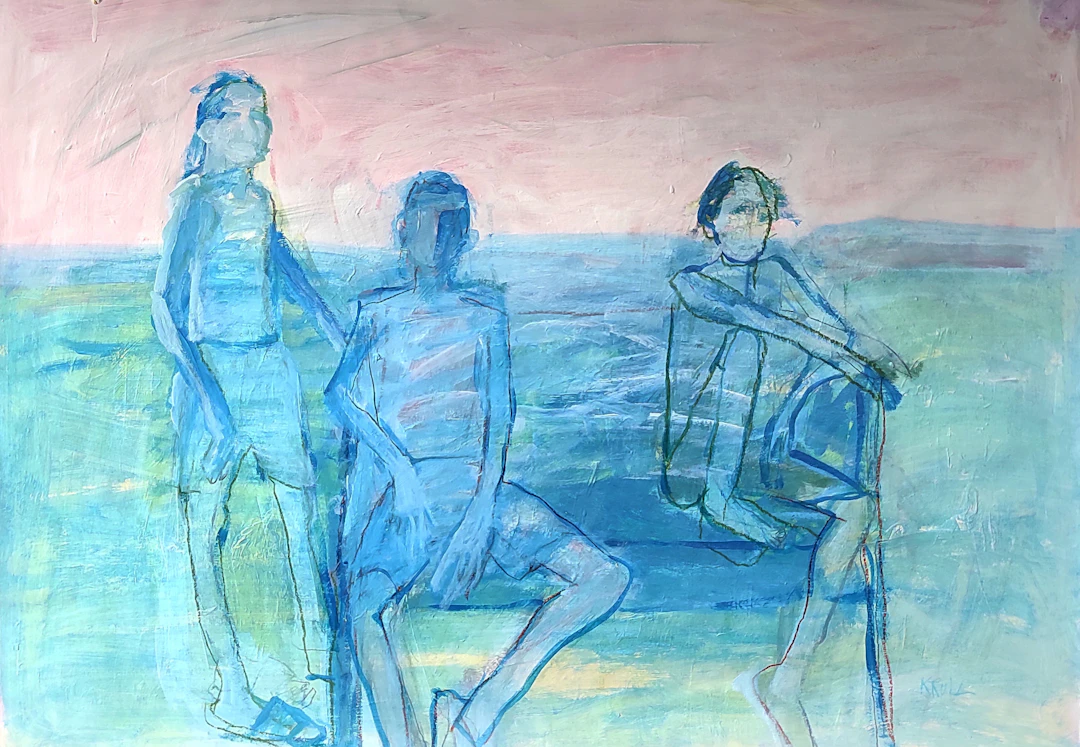 Three on a bench - Barbara Kroll