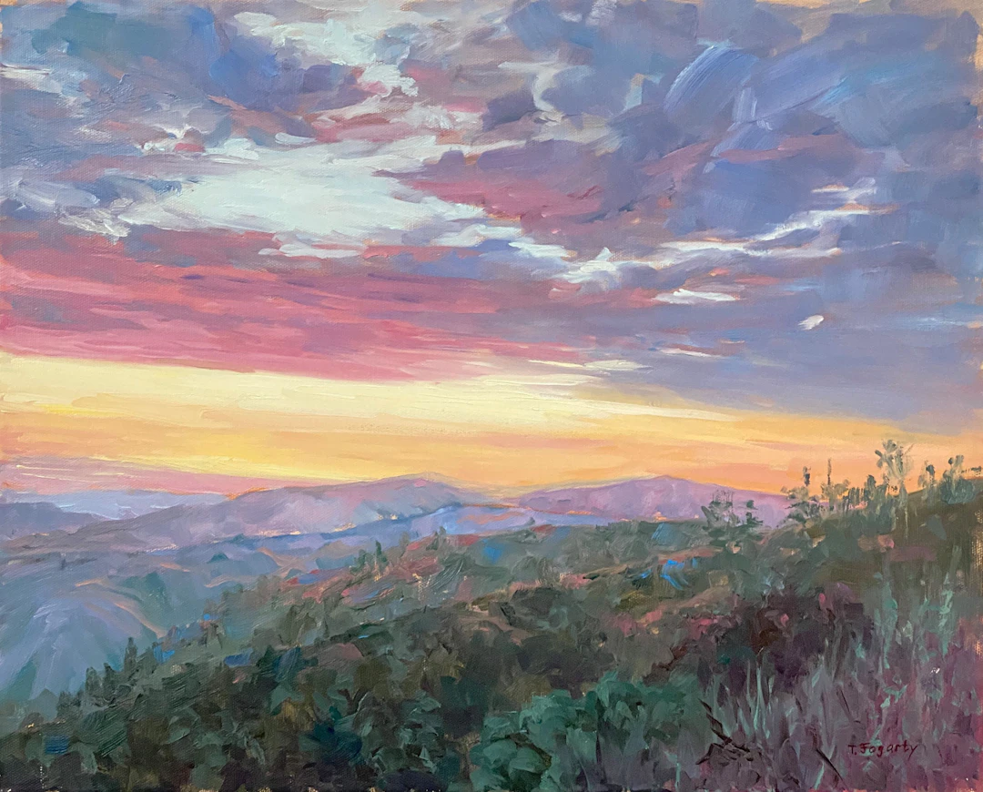 Sunset Last Light Over Mountains - Tatyana Fogarty