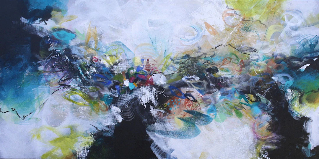 LATE NIGHT DREAMS ABSTRACT 100 X 50CM - Susan Wooler