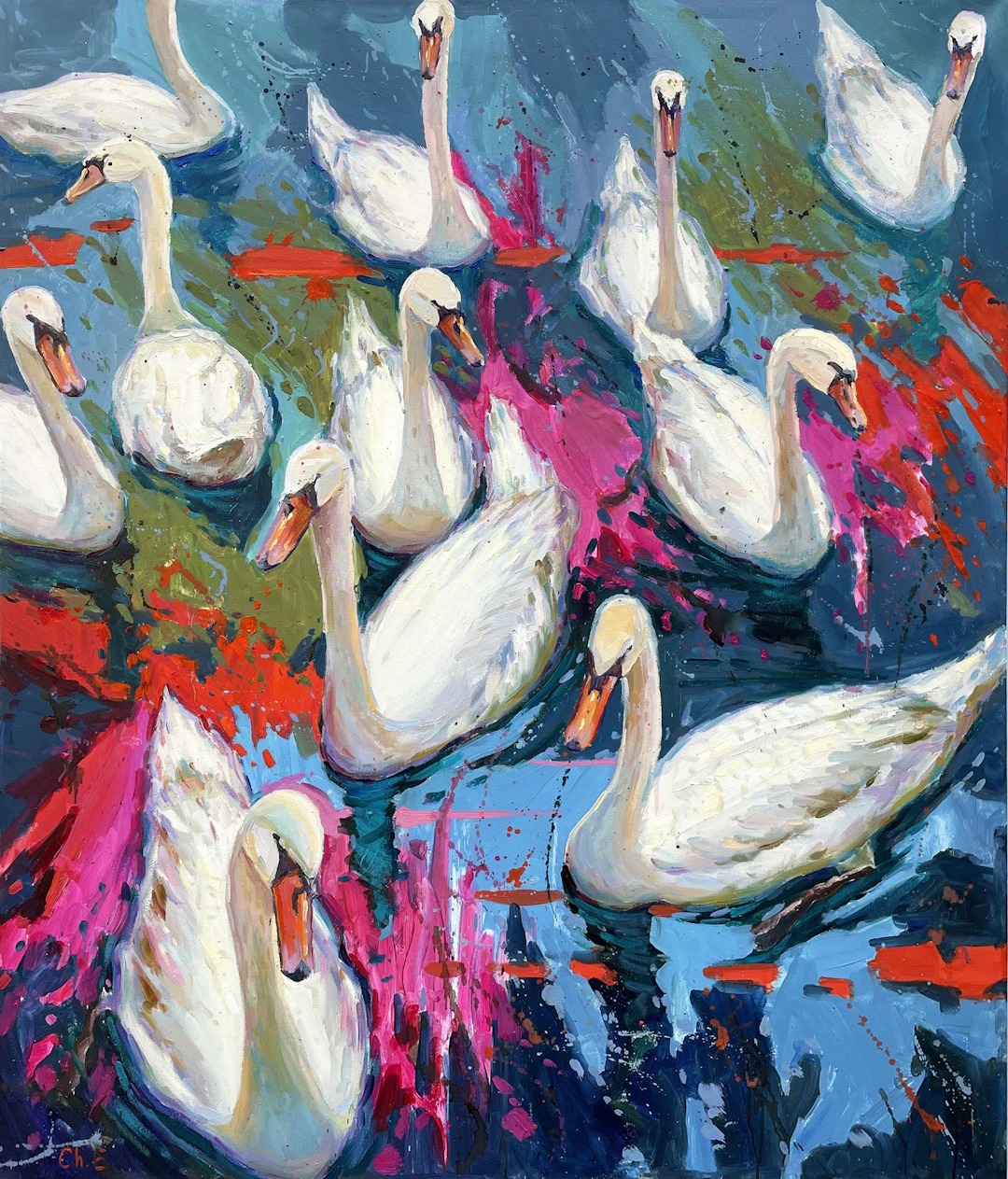 White swans - Evgeny Chernyakovsky