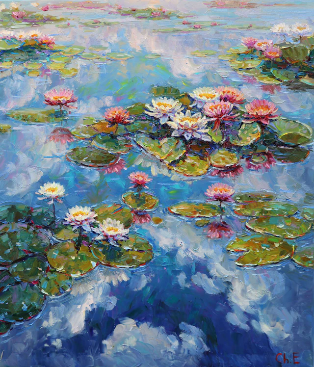 "" Water lilies"" - Evgeny Chernyakovsky