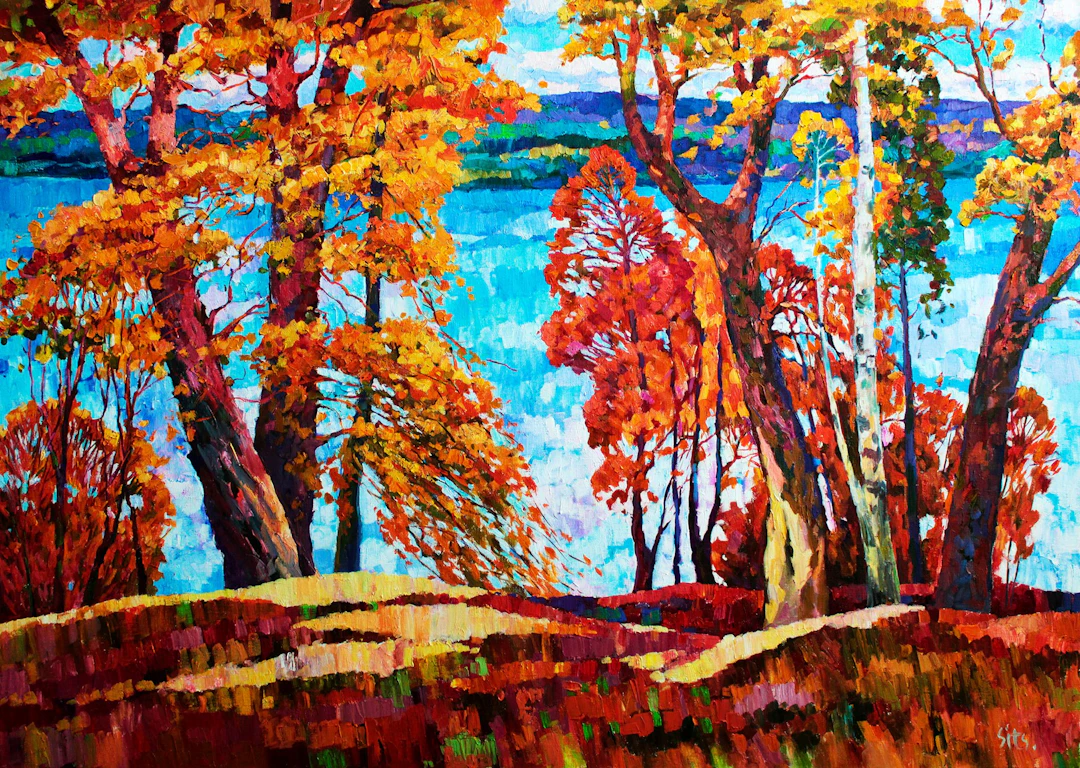 A big river. Landscape series. - Andrei Sitsko