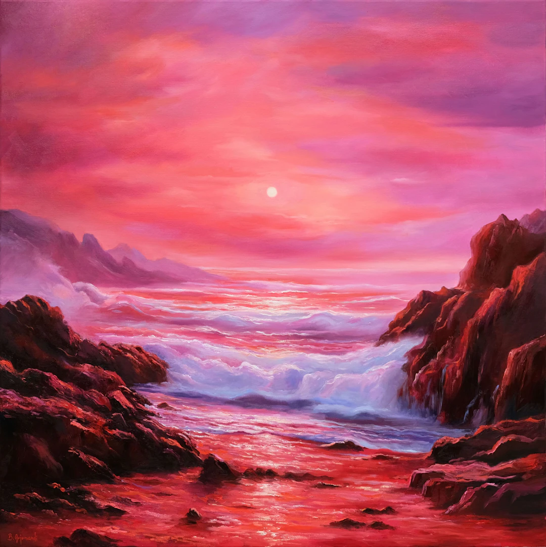 Red Seascape Fantasy - Behshad Arjomandi