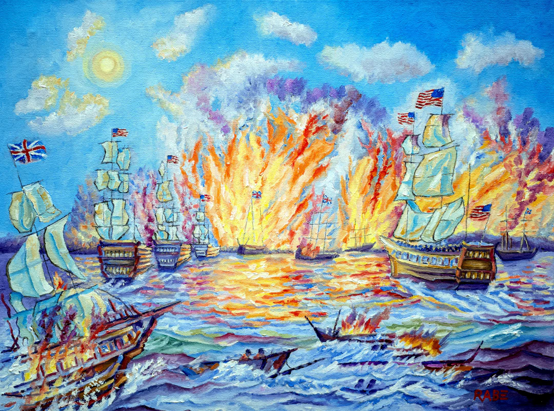 Moonlight Sea Ship Battle - USA Victory - Mike Rabe