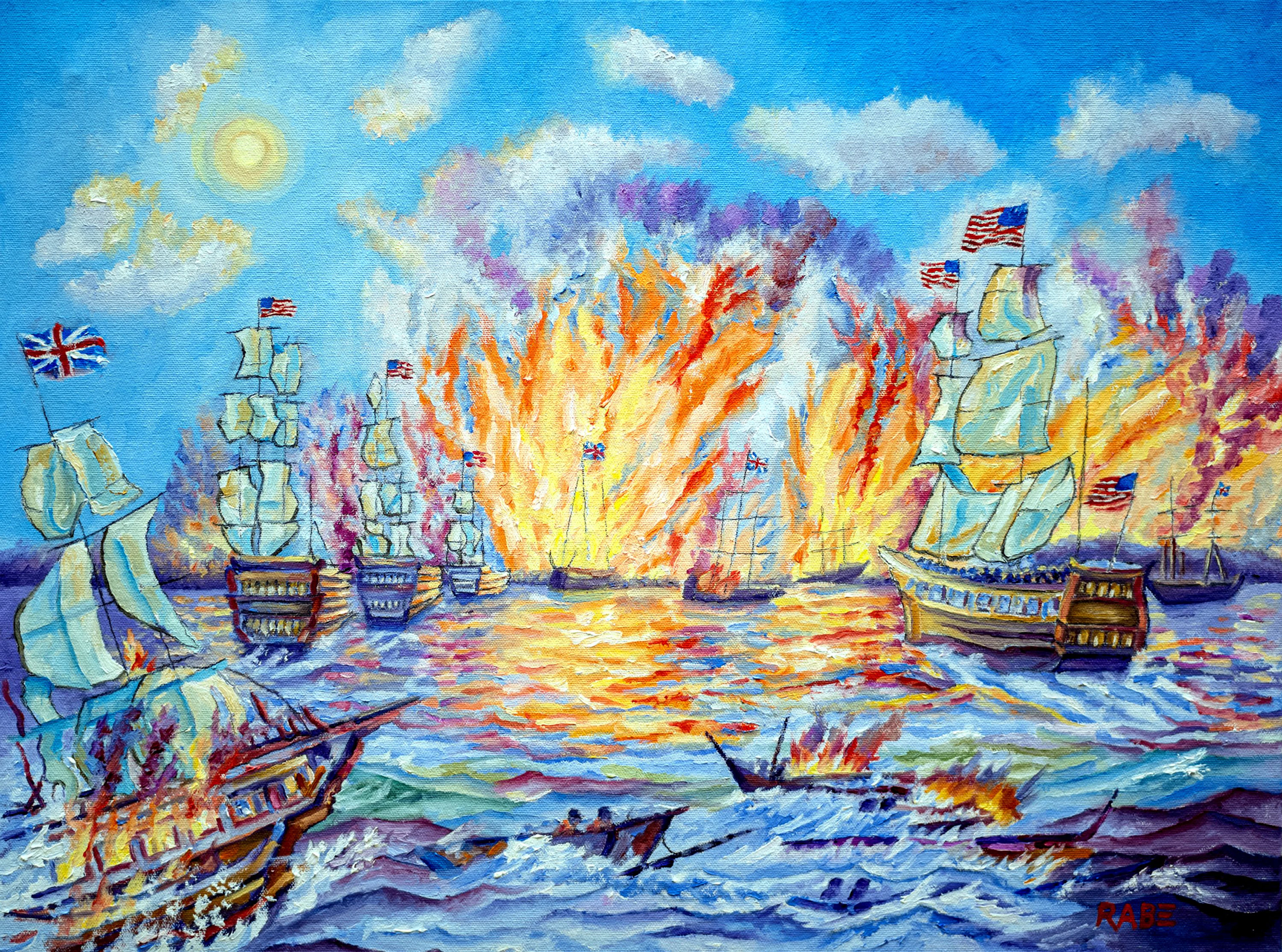 Moonlight Sea Ship Battle - USA Victory - Mike Rabe