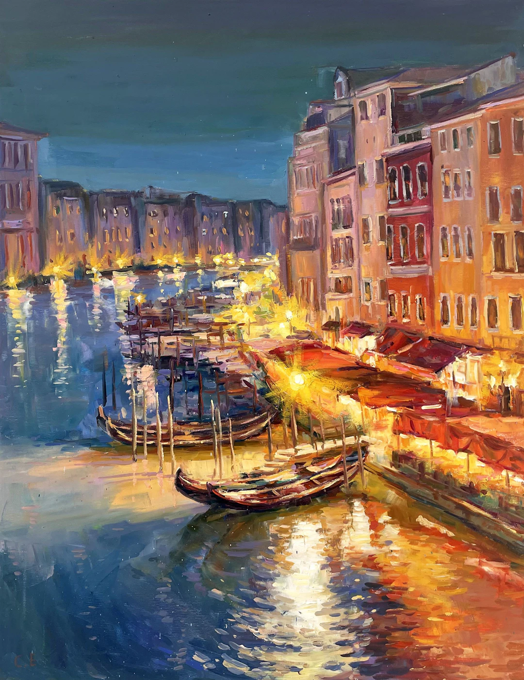Venice at night - Evgeny Chernyakovsky