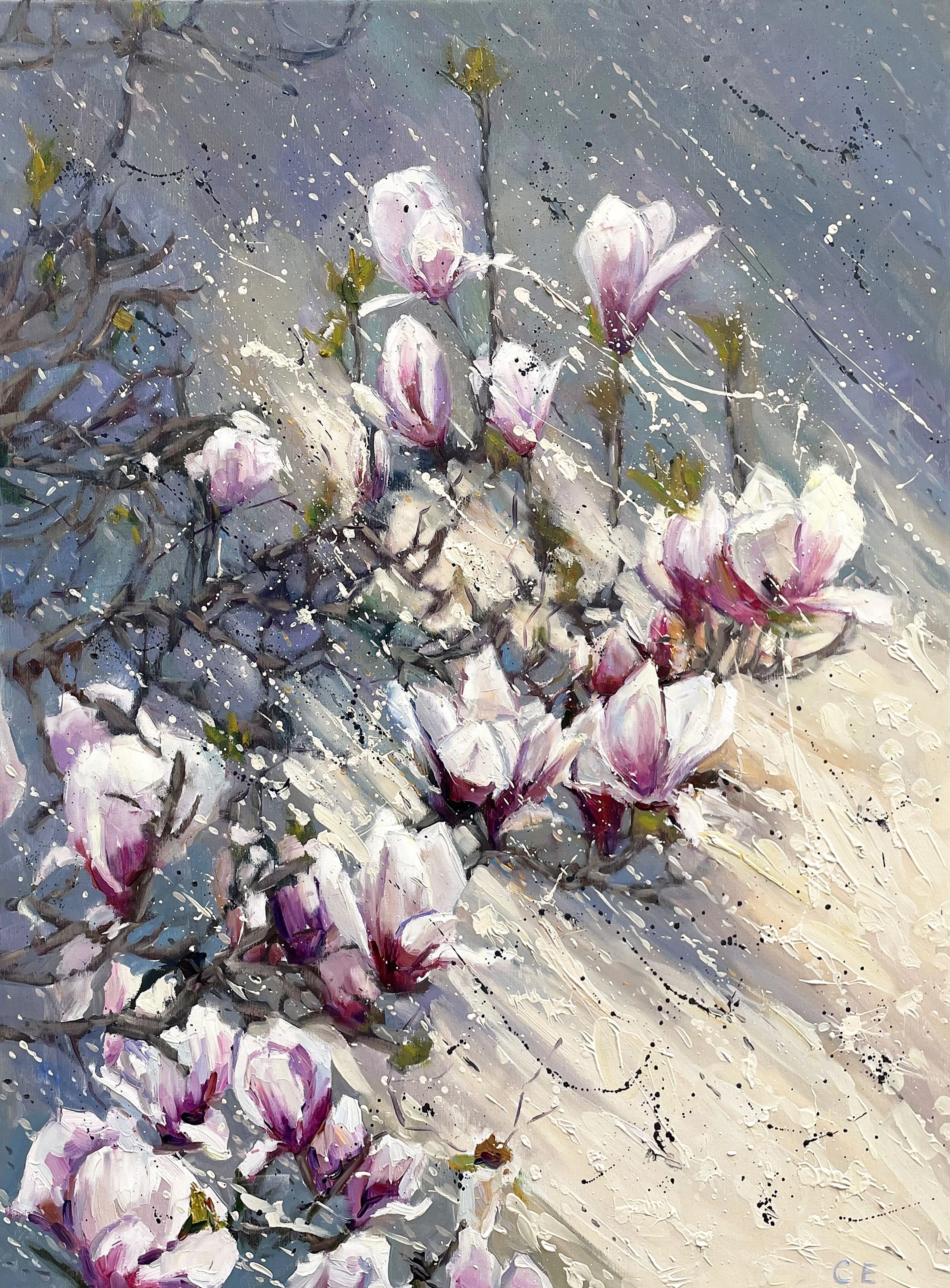 Magnolia branch - Evgeny Chernyakovsky