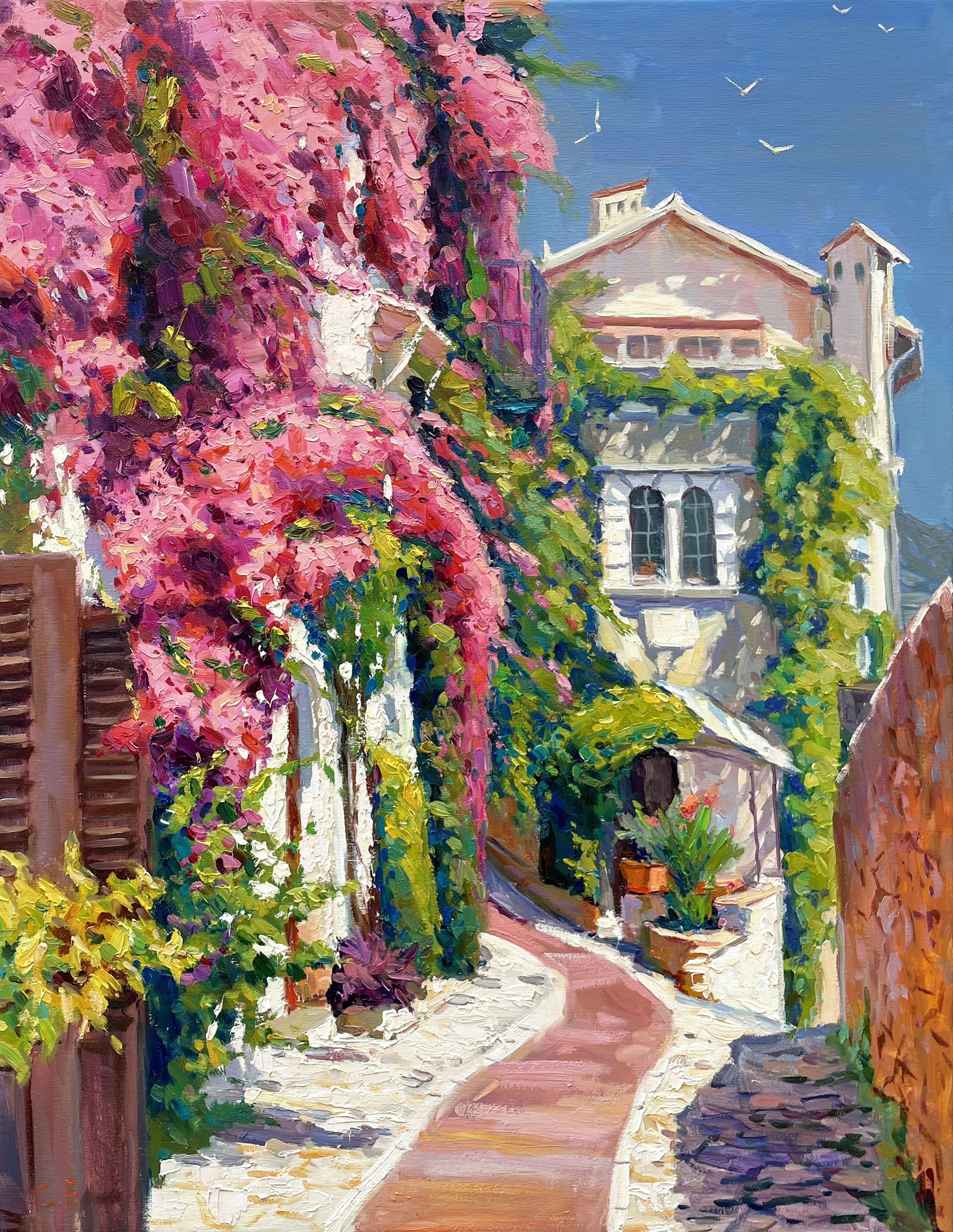 Yard by the sea - Evgeny Chernyakovsky