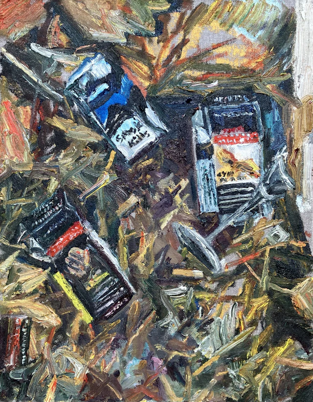 Empty cigarette boxes in nature - John Kilduff