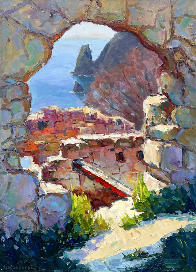 On the sea shore - Evgeny Chernyakovsky