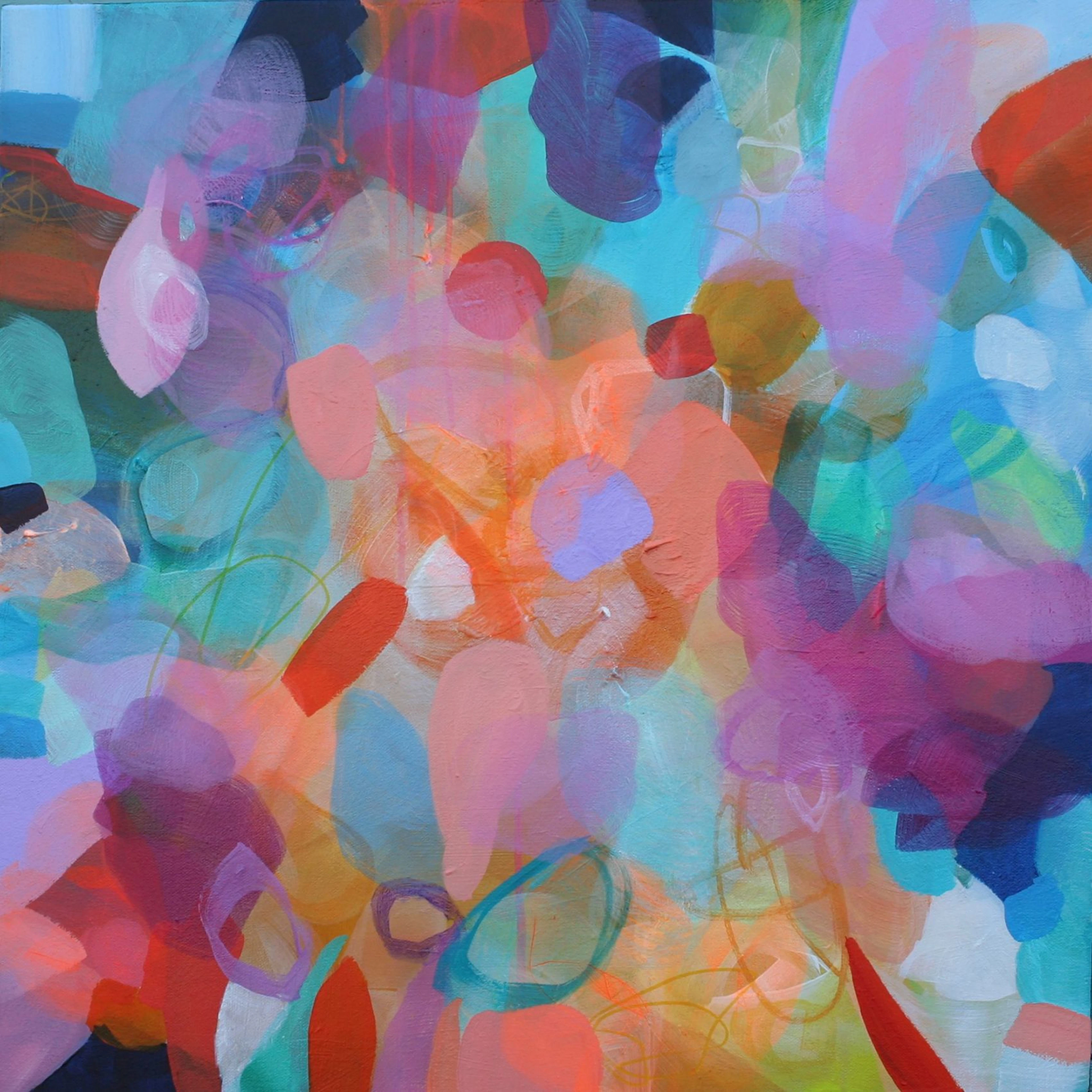 Forgotten Beauty Abstract Painting 60 x 60 cm - Susan Wooler