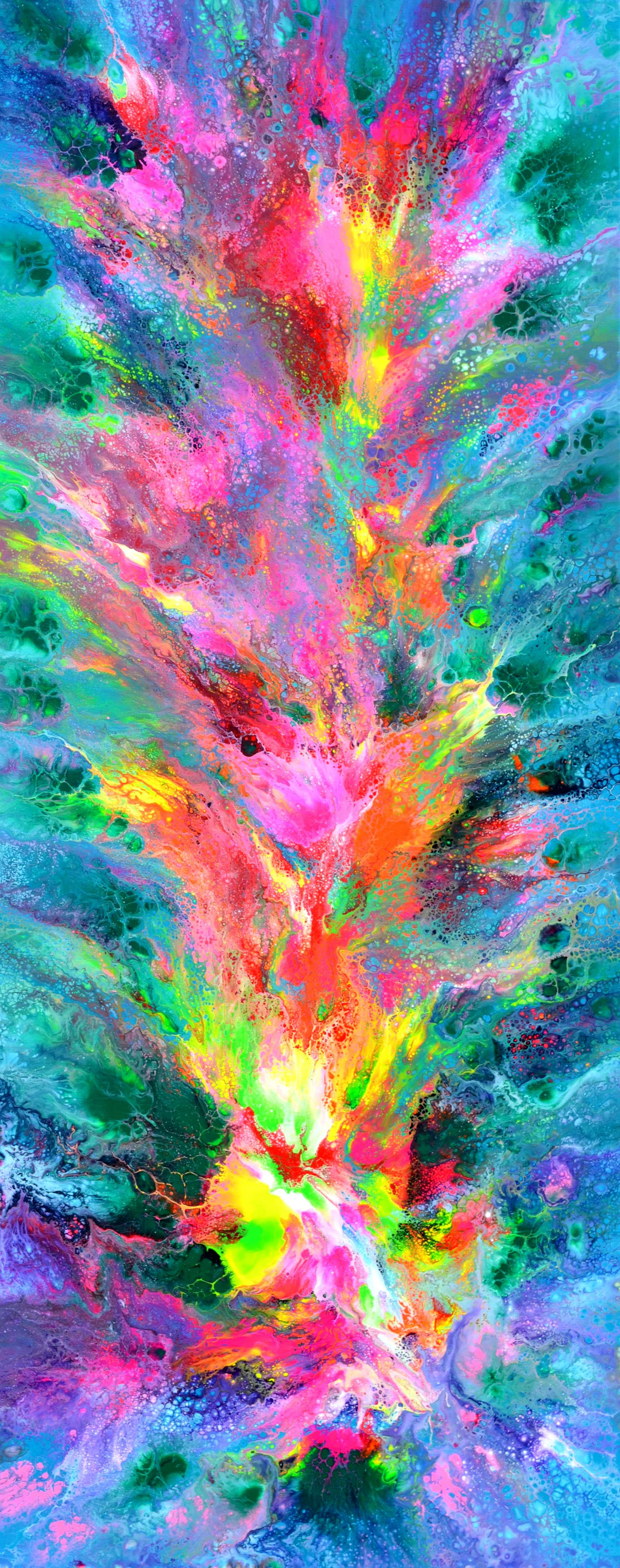 Flowing Energy 72 - Large Colorful Abstract - SOOS TIBERIU