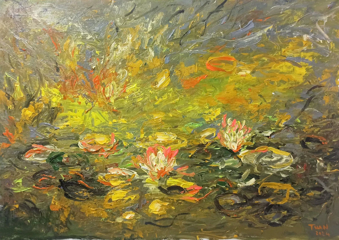 Autumn water lily pond - LE ANH TUAN
