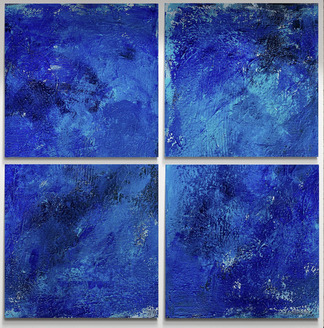 BEyond the blue sea no. 2224 large blue abstract - Anita Kaufmann