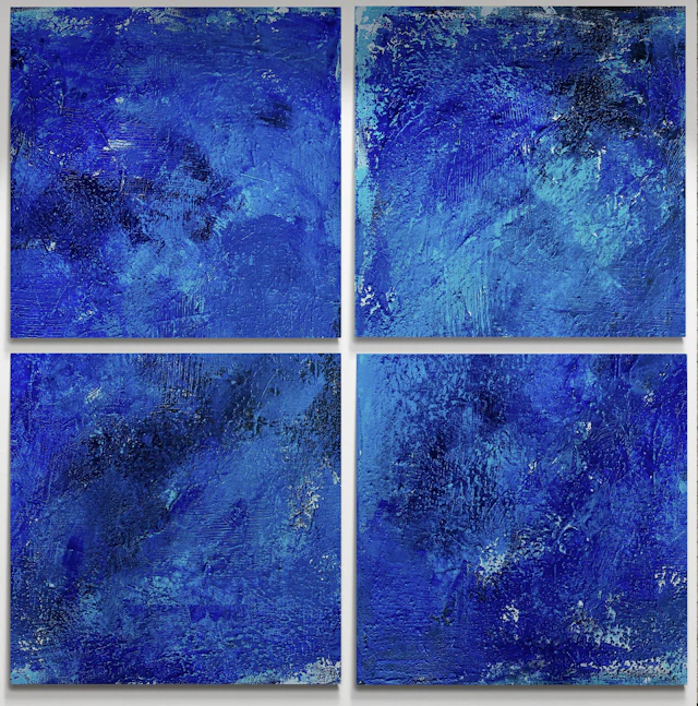 BEyond the blue sea no. 2224 large blue abstract - Anita Kaufmann