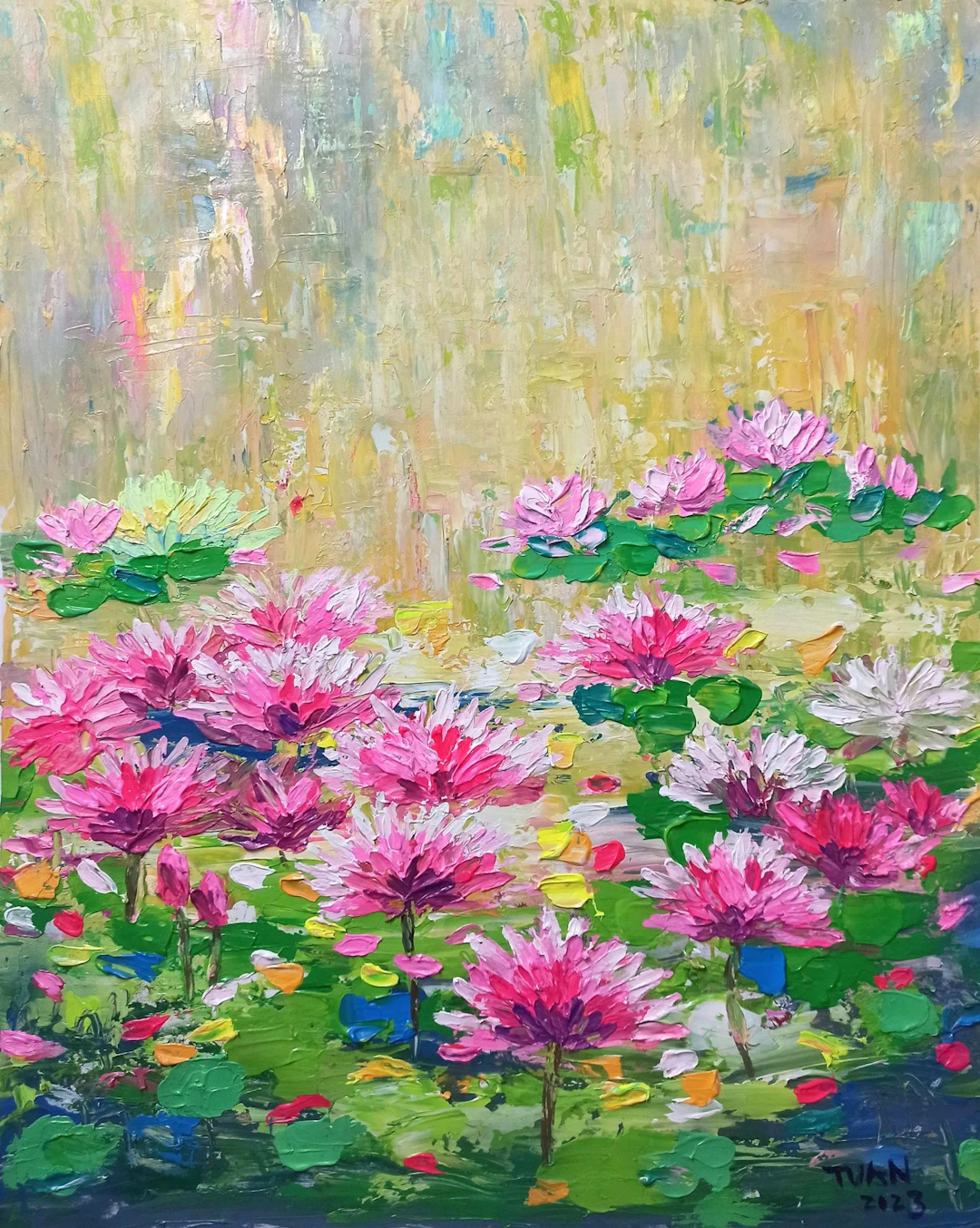 Blooming lilies pond - LE ANH TUAN