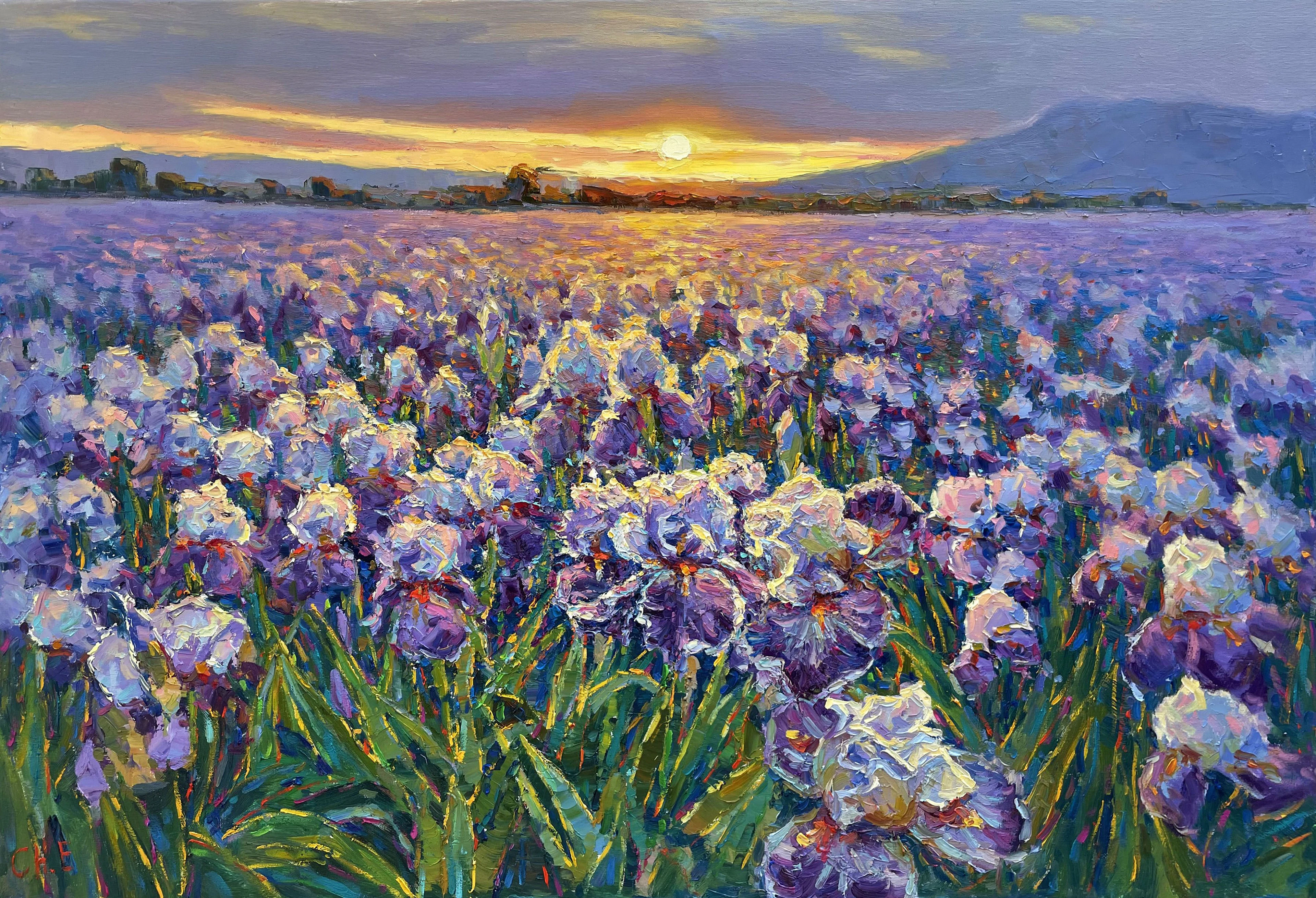 ""Field of Flowers"" - Evgeny Chernyakovsky