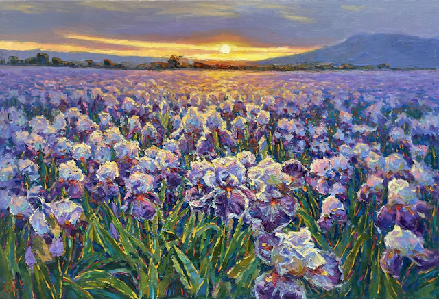 ""Field of Flowers"" - Evgeny Chernyakovsky