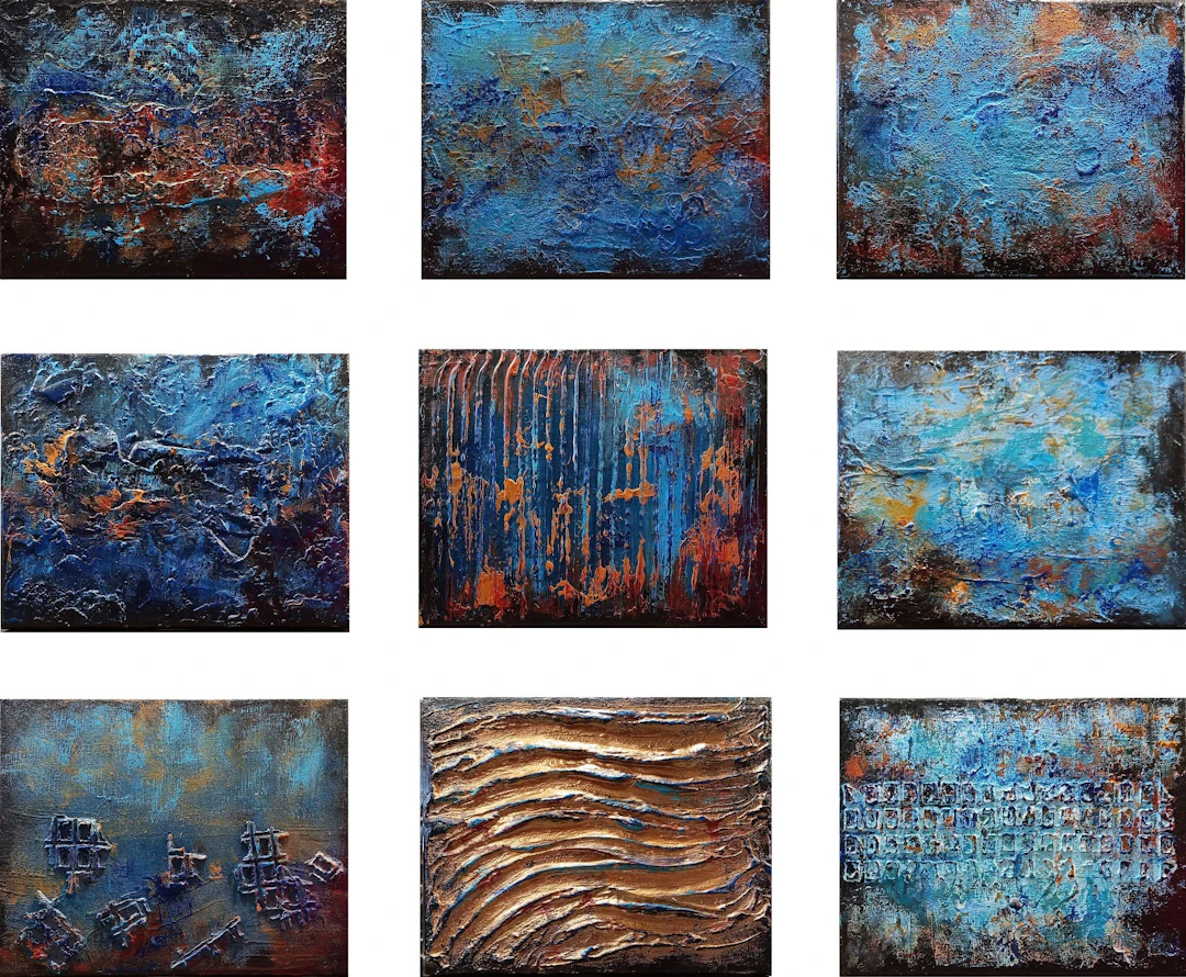 Earth Fire and Water 75 x 60 cm - Susan Wooler
