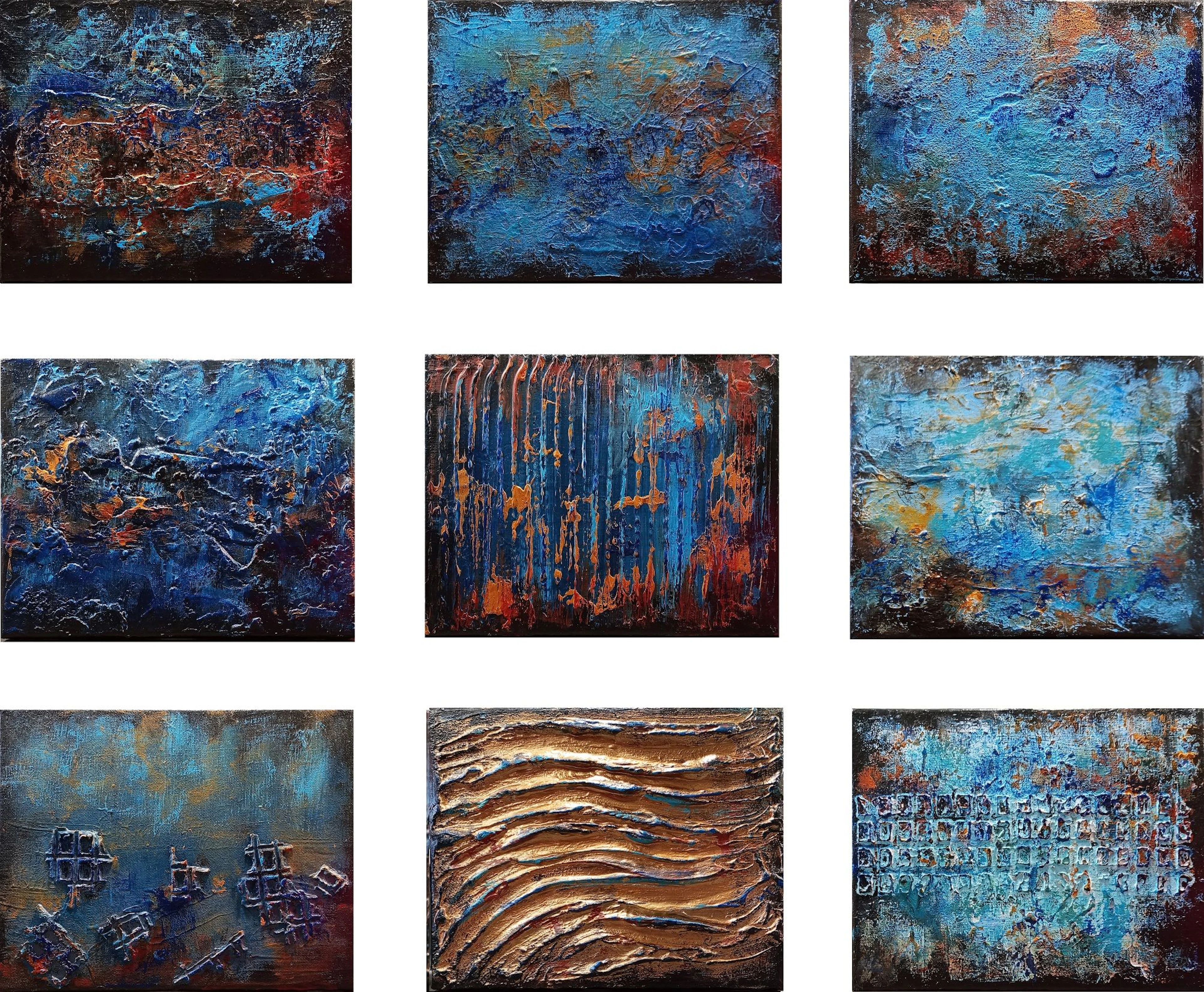 Earth Fire and Water 75 x 60 cm - Susan Wooler