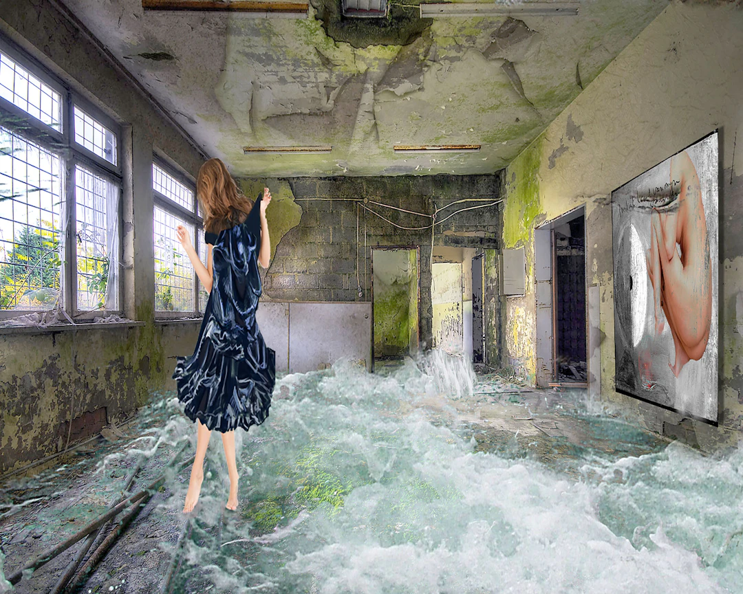 Old factory with my art 333 - geert lemmers