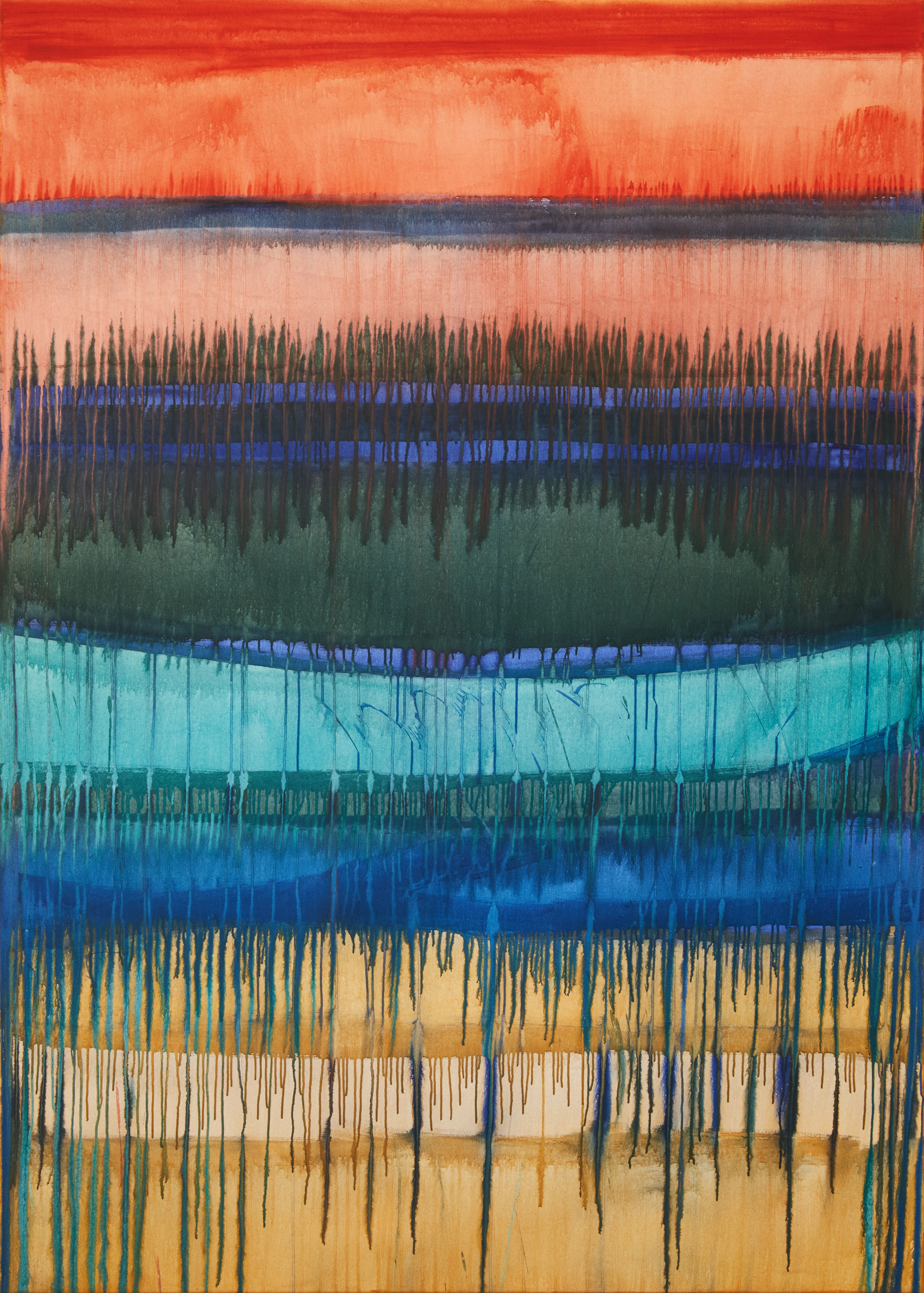 Hold Onto The Feeling / Red Grey Turquoise Yellow - Simon Findlay
