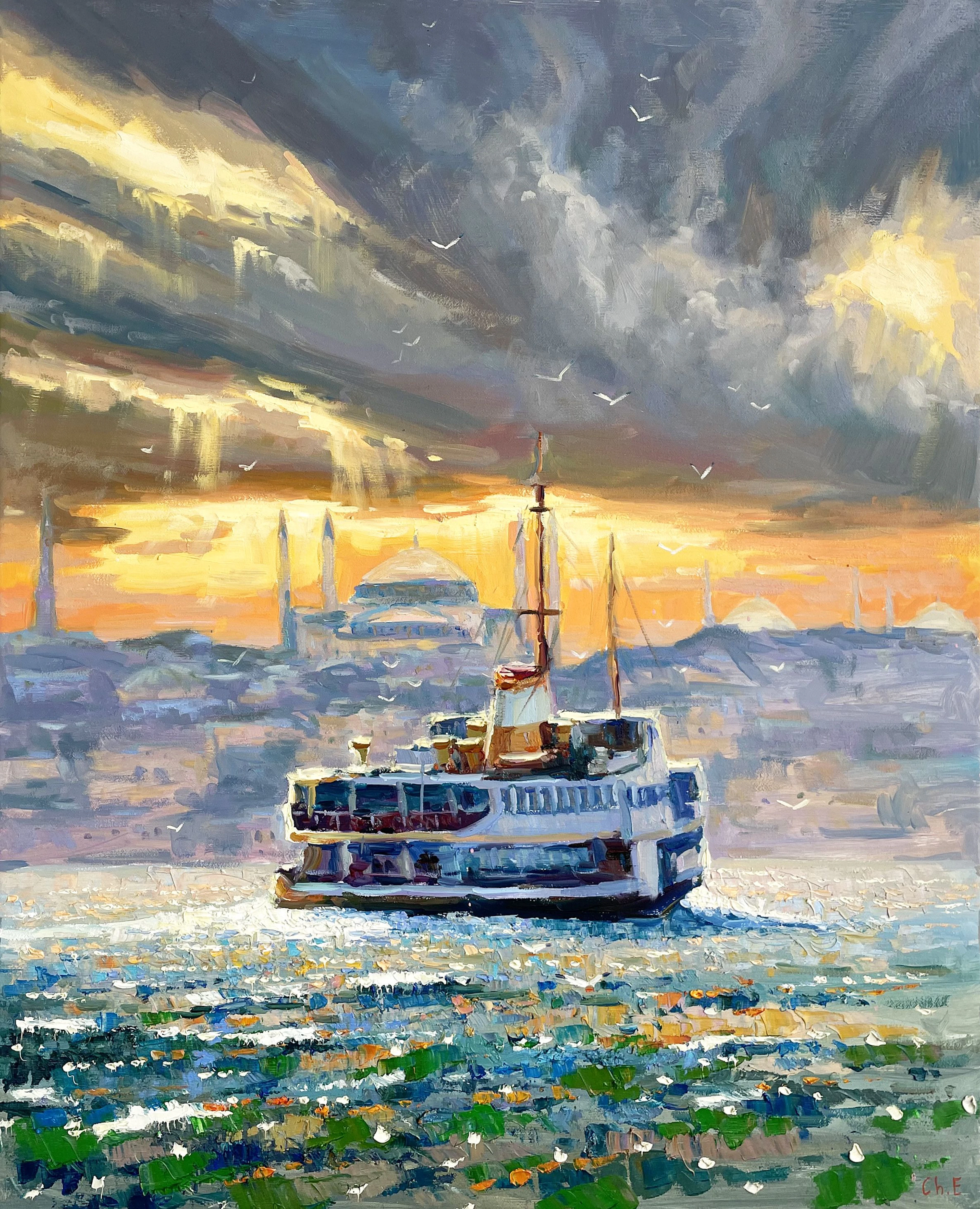 Evening Sea Sunset - Evgeny Chernyakovsky