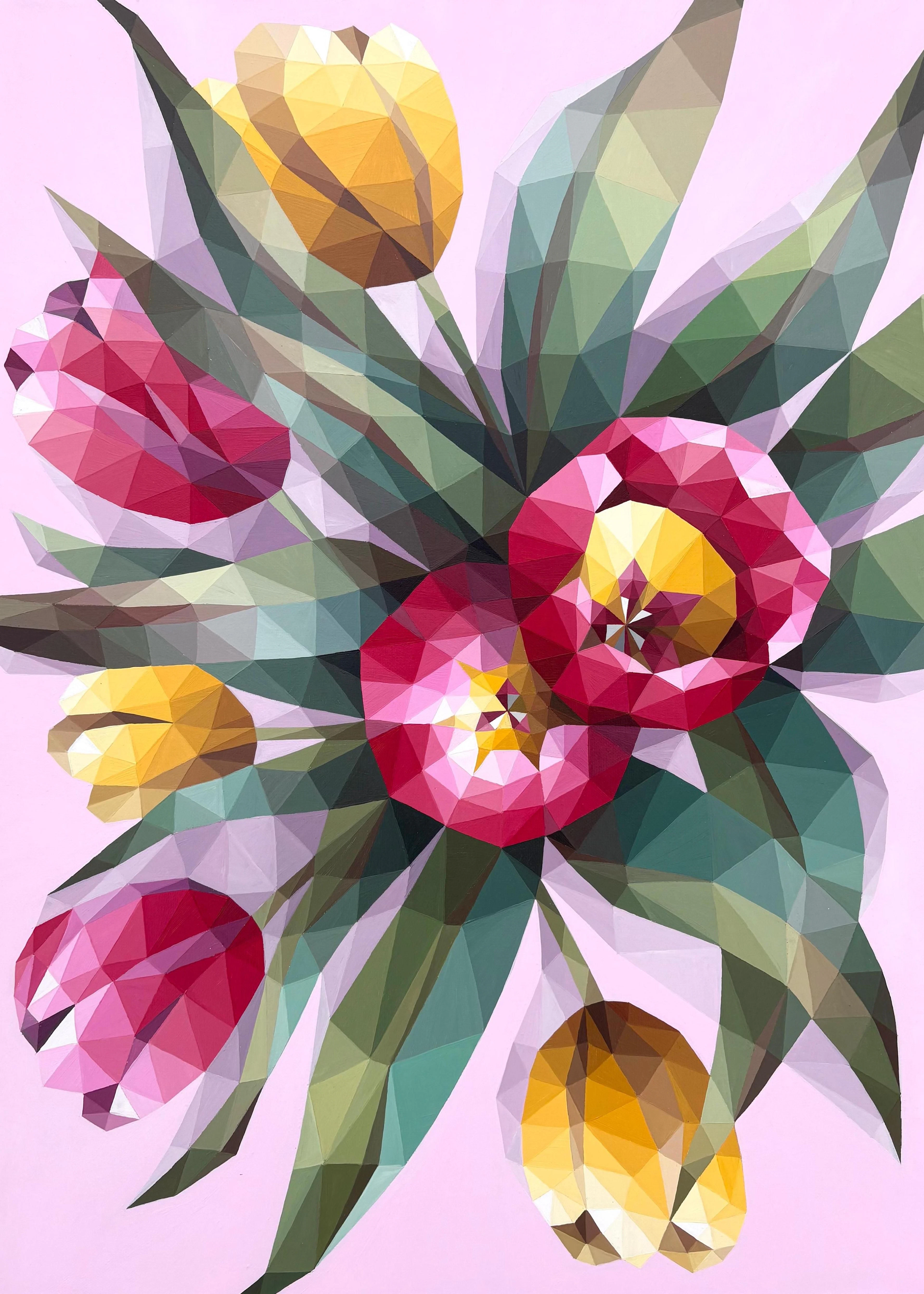 PINK AND YELLOW TULIP BOUQUET - Maria Tuzhilkina