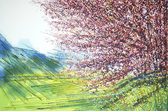 Hillside Spring Blossom Tree - Marc Todd