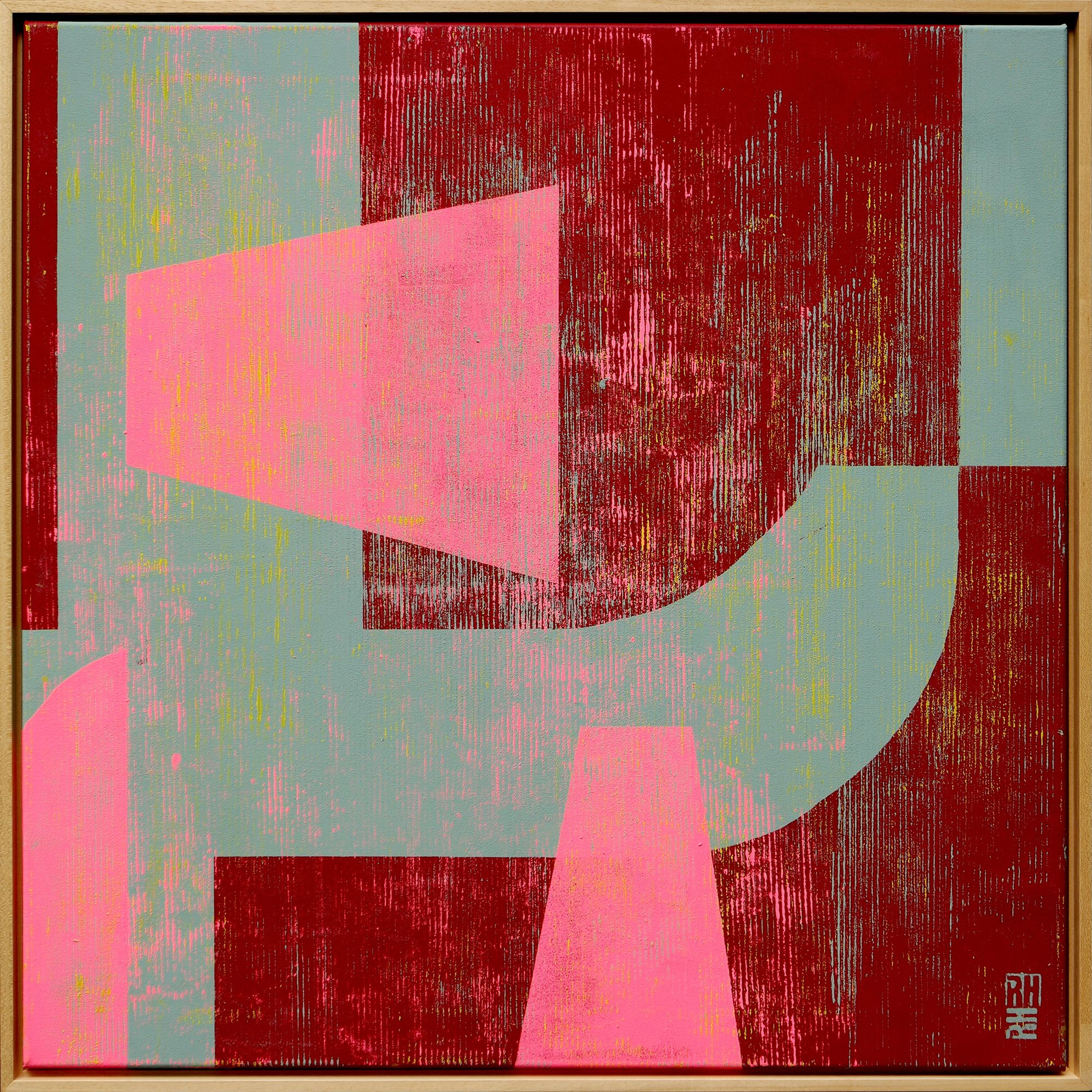 Fractured fallen red pink - Ronald Hunter