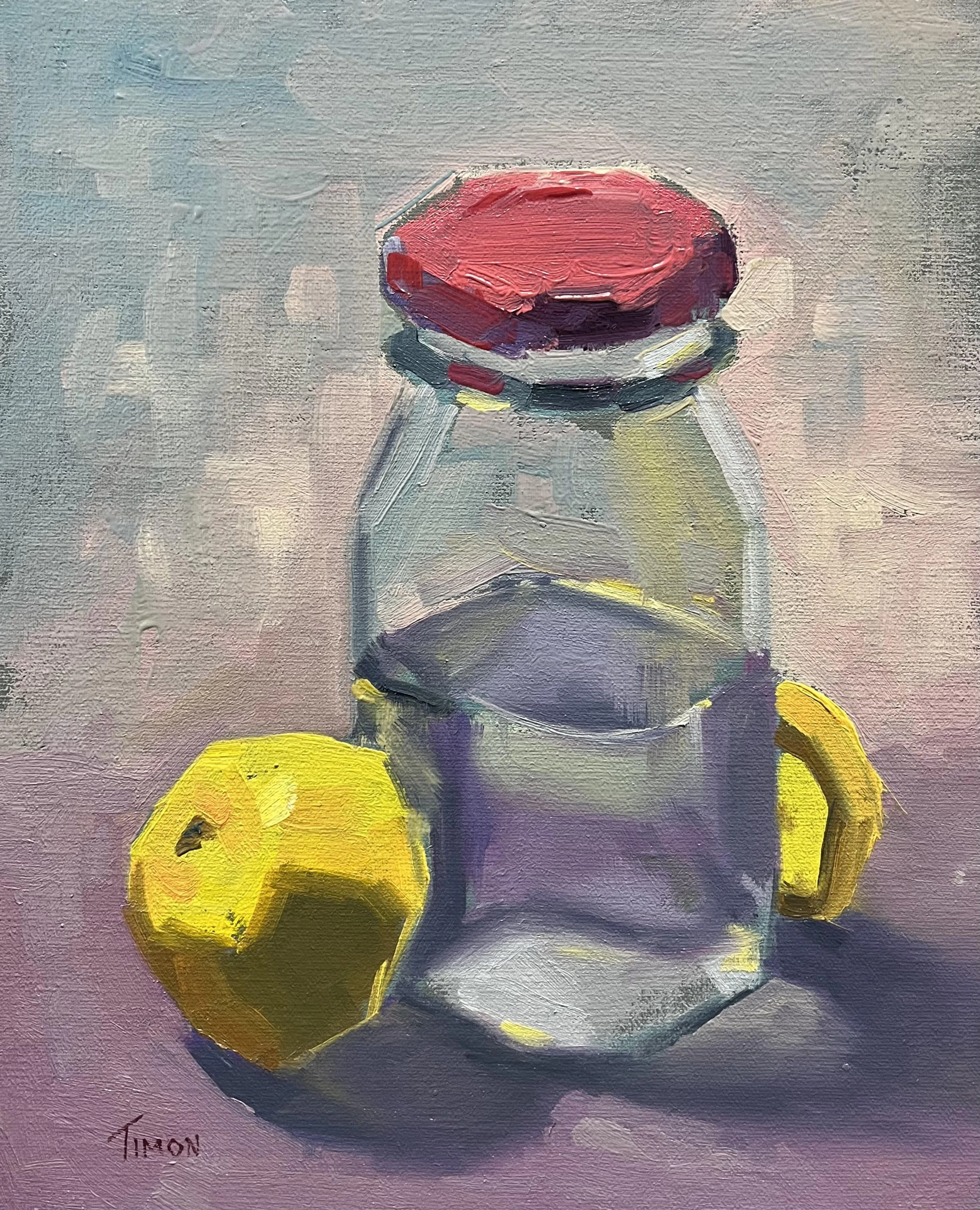 Lemon with Red Capped Jar - Timon Sloane