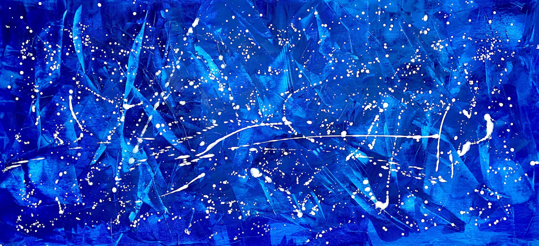 Beyond the sea no. 4624 blue abstract - Anita Kaufmann