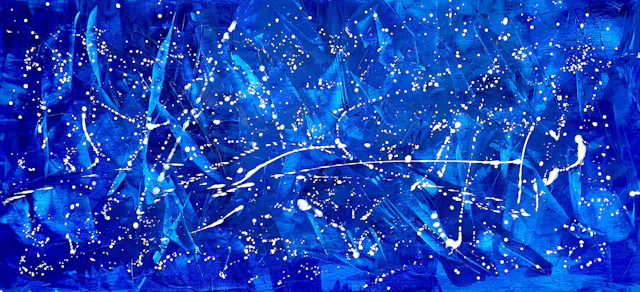 Beyond the sea no. 4624 blue abstract - Anita Kaufmann