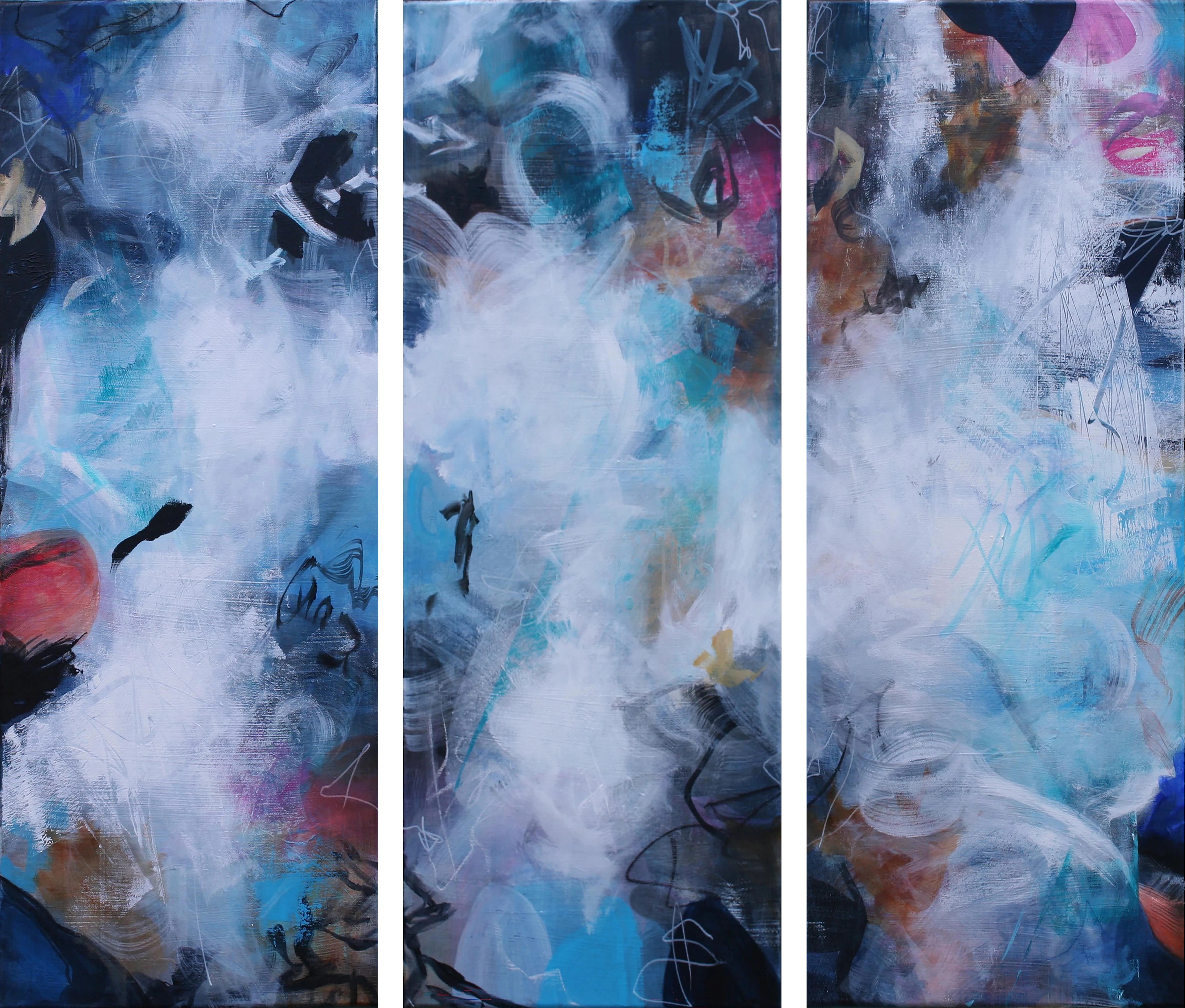 XXL SOFT WHISPERS TRIPTYCH 90 X 80CM - Susan Wooler