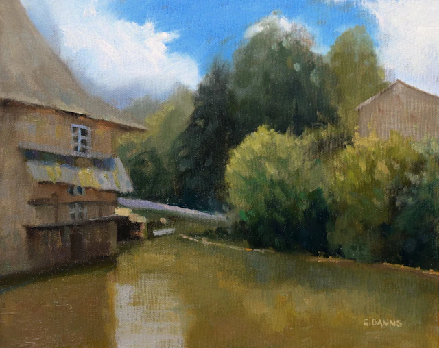 Verteuil sur Charente Tanning Mill impressionism - Gav Banns