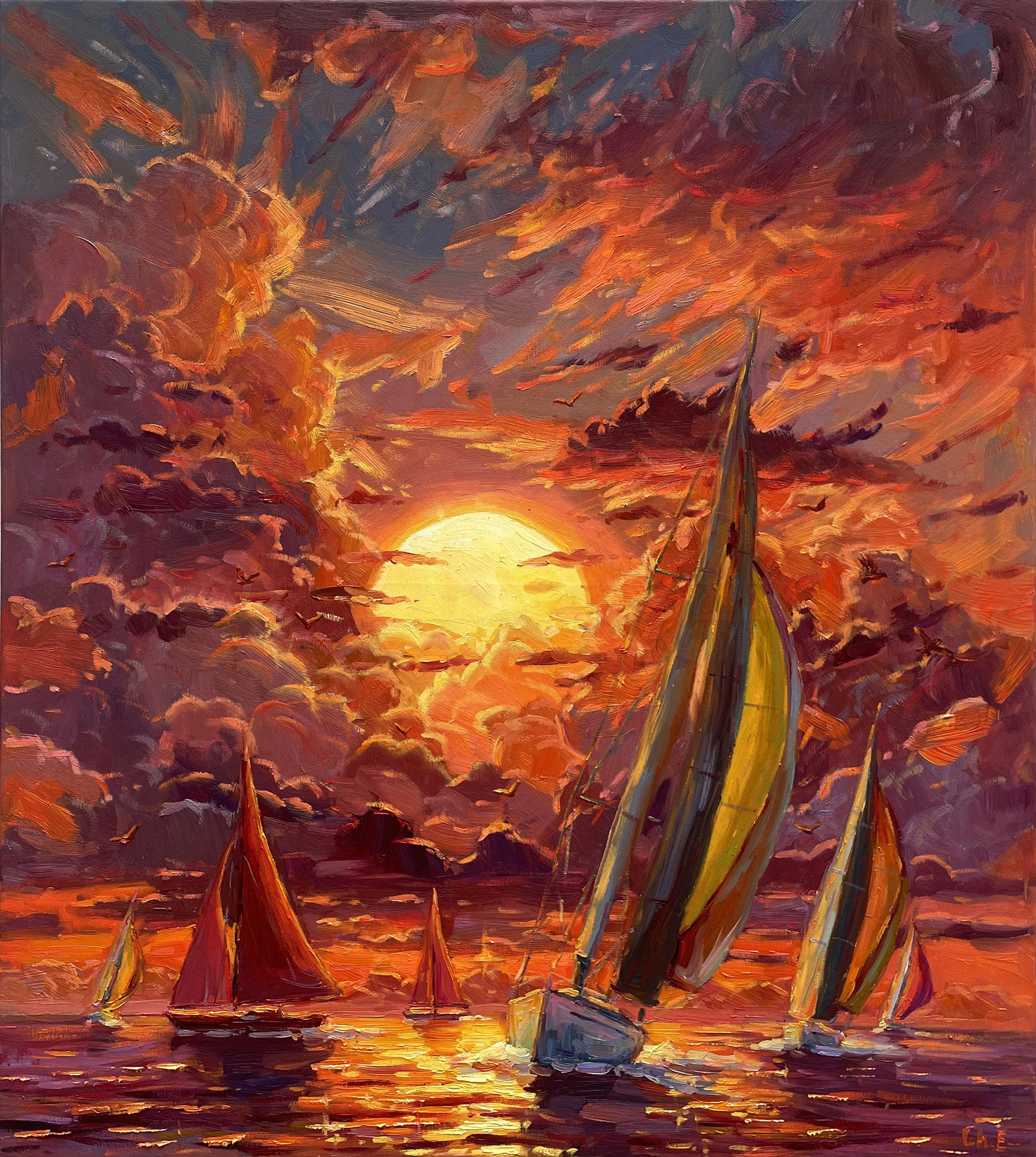Sunset - Evgeny Chernyakovsky