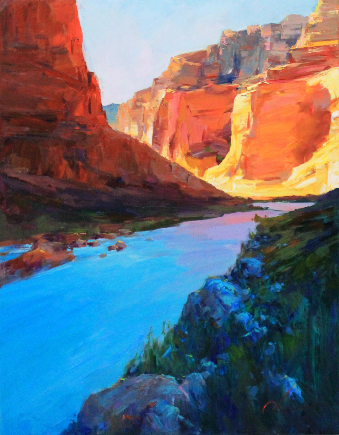 River in the canyon - Sergei Chernyakovsky