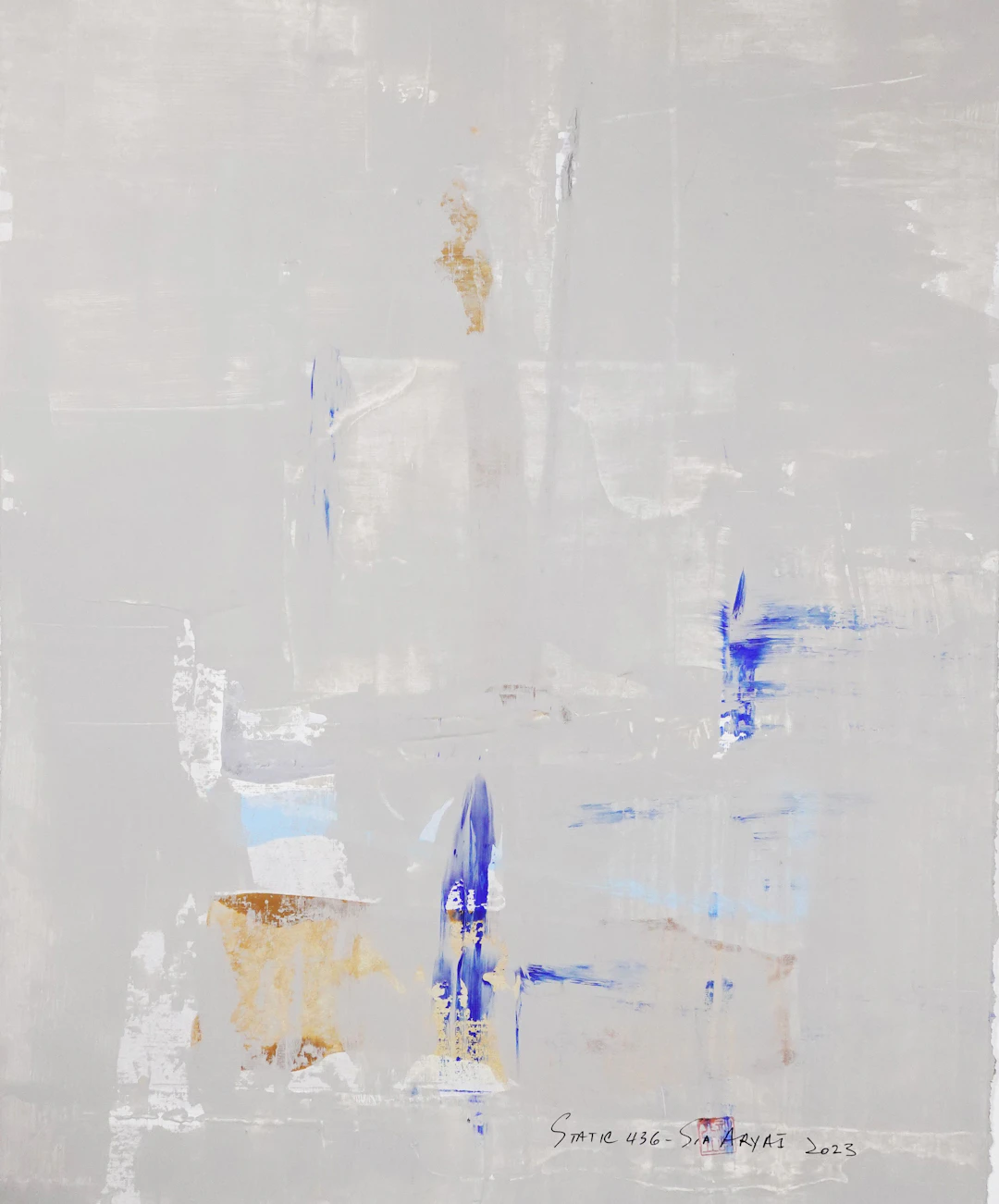 Static 436 Abstract vibrant Yellow painting - Sia aryai