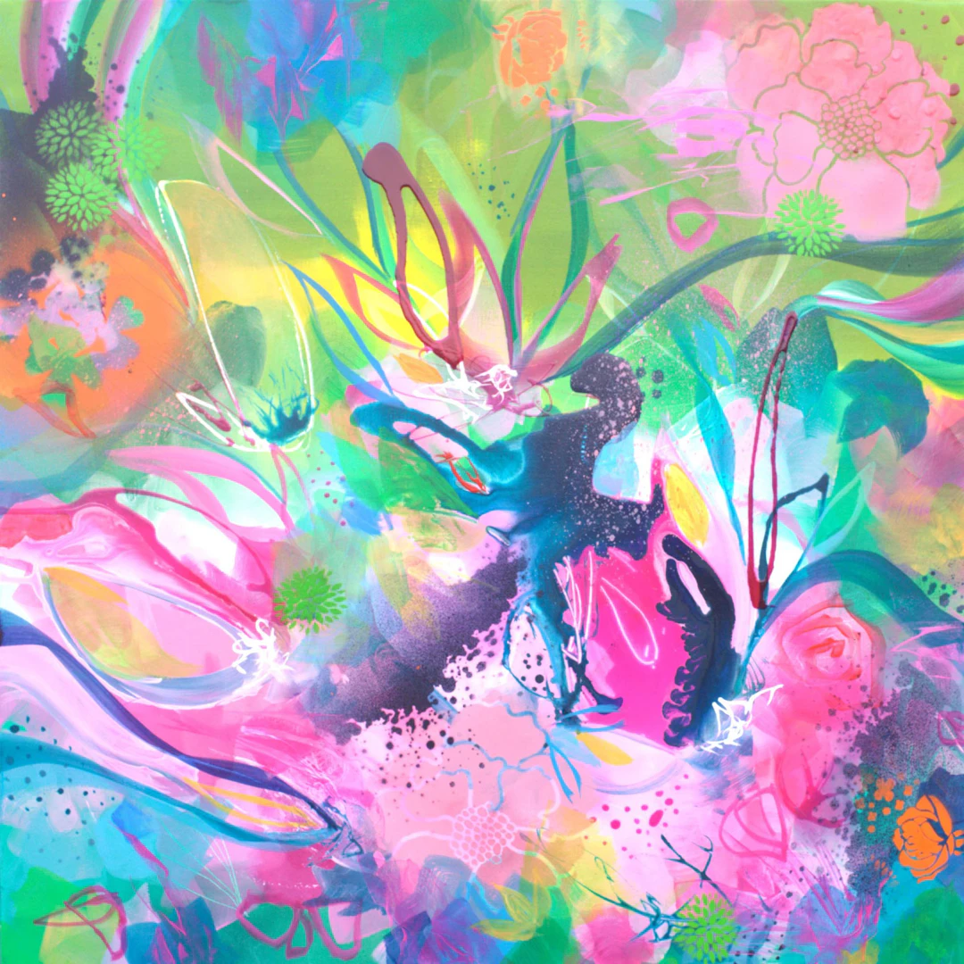 XL Feel As Free As The Wildflowers 76 x 76 cm - Susan Wooler