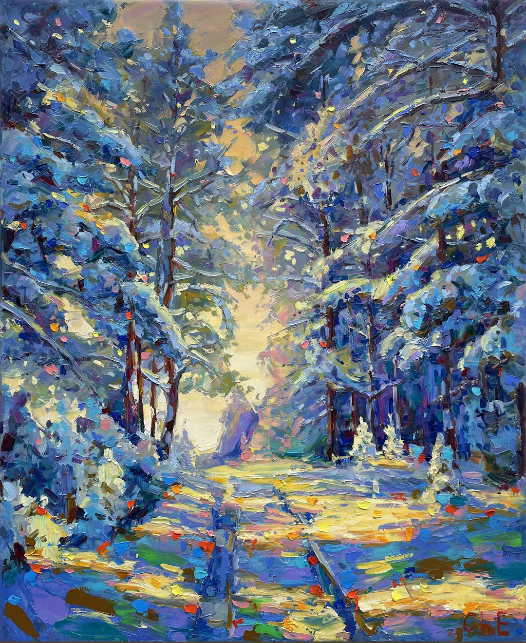 ""winter forest"" - Evgeny Chernyakovsky
