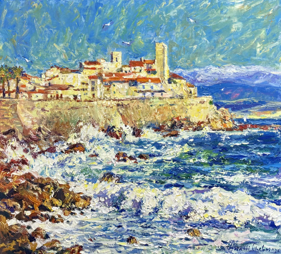 ""Light of Antibes"" seascape - Andrii Chebotaru