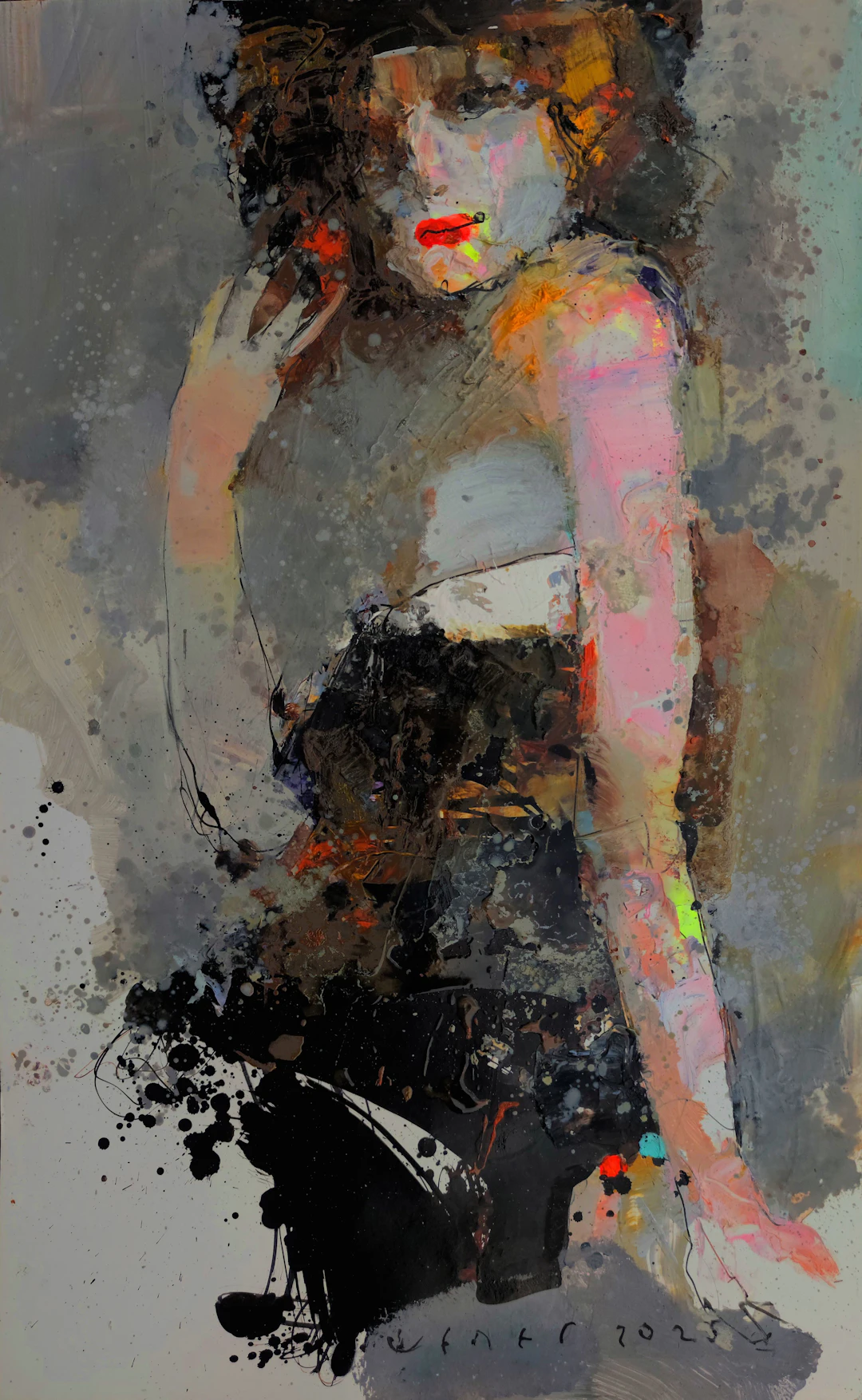 Lady fixing her hair - Victor Sheleg