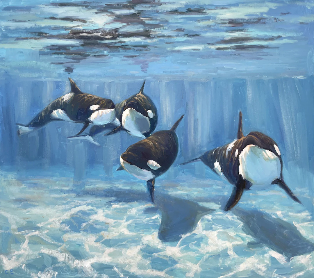 A pod of Killer Whale - Evgeny Chernyakovsky