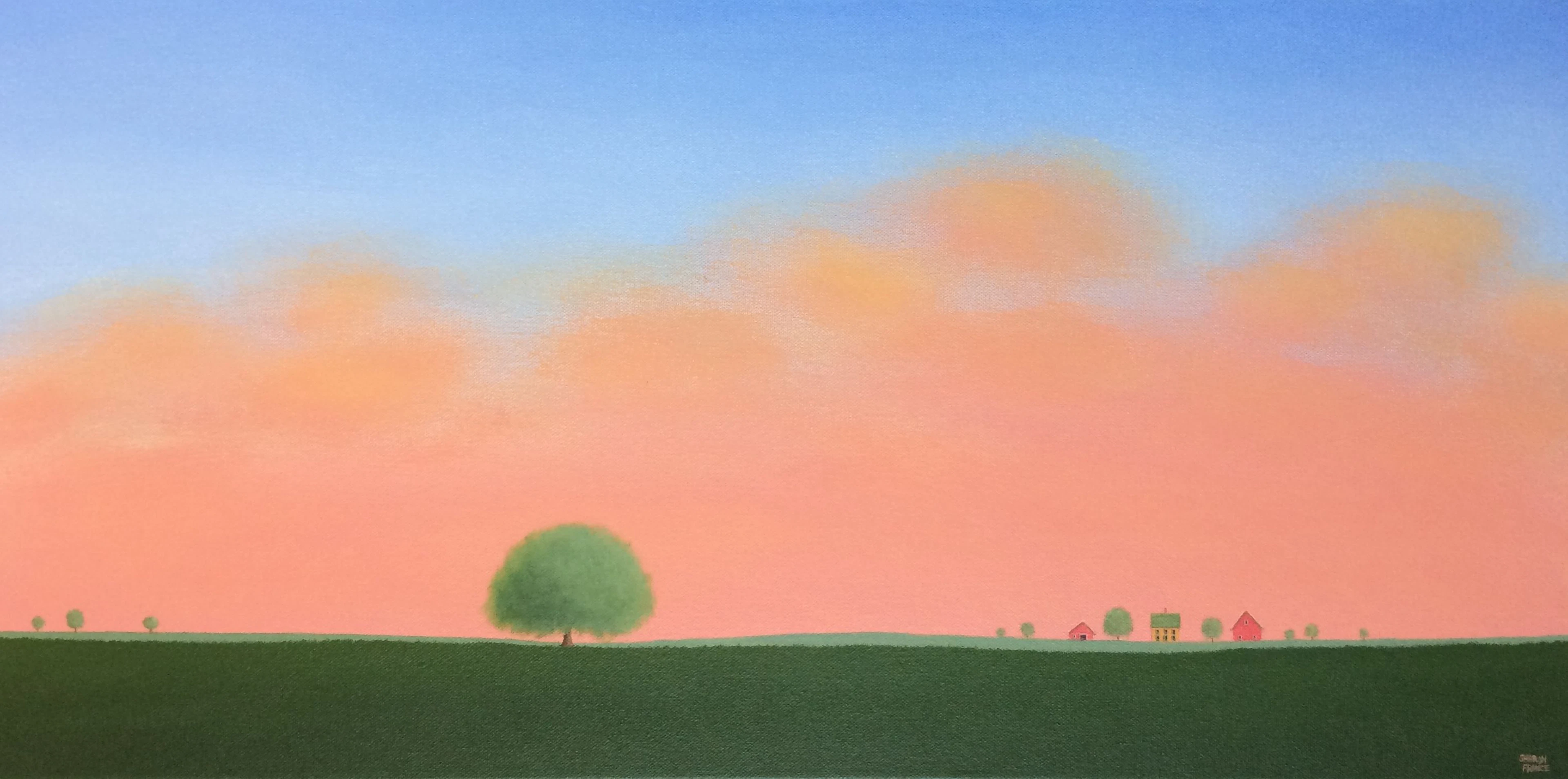Farm Under the Sunset Clouds - Sharon France